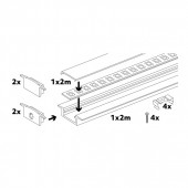 Perfil Aluminio Empotrar - 4
