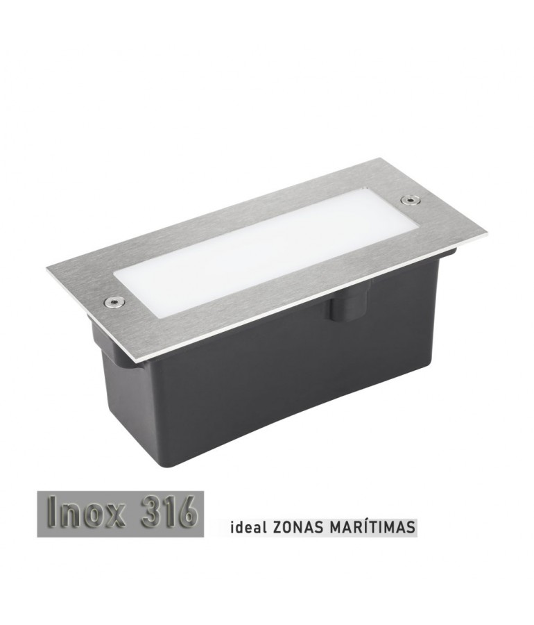 Aplique Pared LED 2,5W Rectangular Clara 170 empotrar