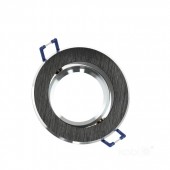 Aro empotrar basculante NEGRO Redondo aluminio Cepillado - 8