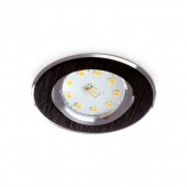 Aro empotrar basculante NEGRO Redondo aluminio Cepillado - 9