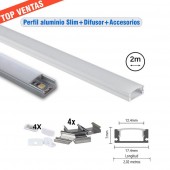 Perfil Aluminio Slim superficie completo - 1