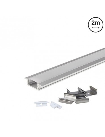 Perfil Aluminio Empotrar slim completo accesorios - 1