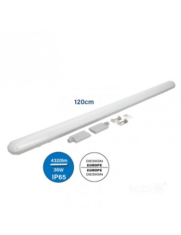 LED Lineal integrado 36W 120cm IP65 NERO - 1