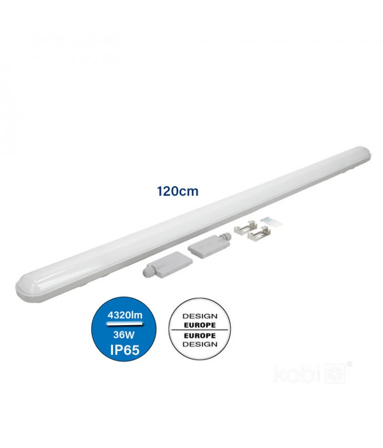 LED Lineal integrado 36W 120cm IP65 NERO - 1