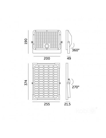 Foco Solar LED 30W Sensor de movimiento Placa Solar - 6