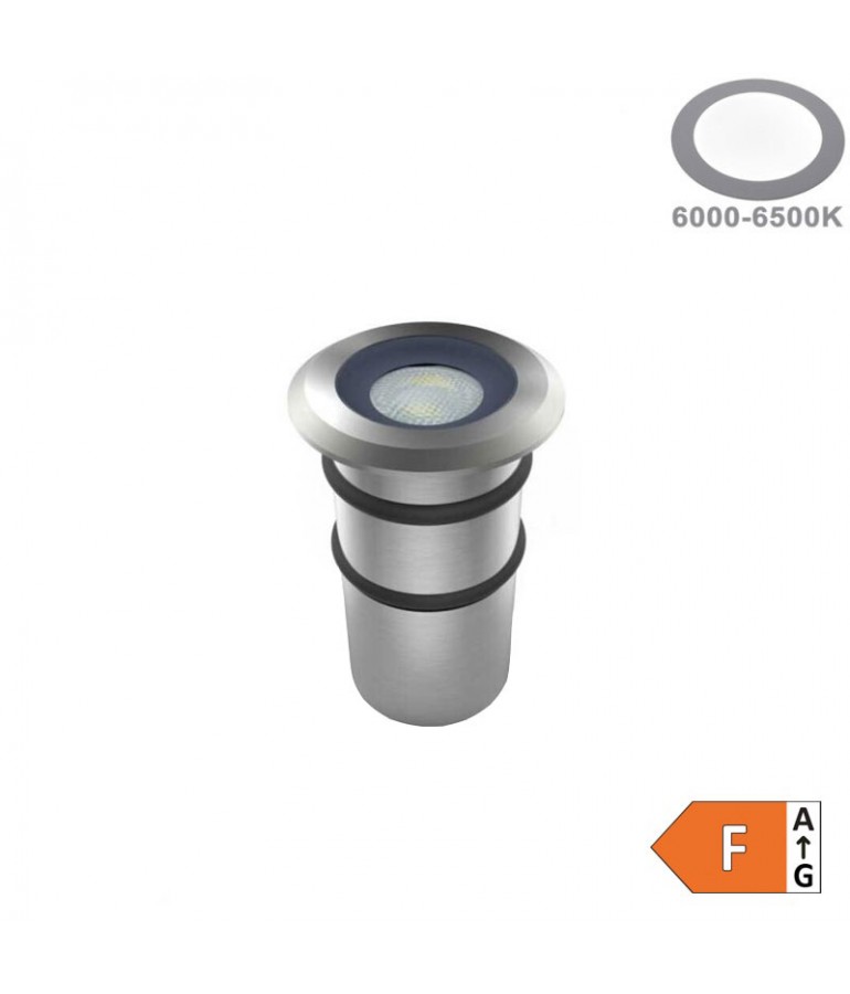 Mini Led 1W Empotrar Inox IP68 6000K 24V IK10 - 1