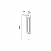 Baliza Solar Led SPIKE 40cm 6500K - 4