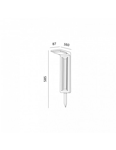 Baliza Solar Led SPIKE 40cm 6500K - 4