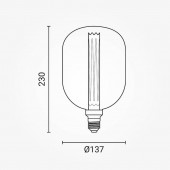 LED VINTAGE MEDIANA 3W E27 CRISTAL - 4