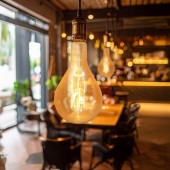 LED VINTAGE RETRO GIGANTE XL BT180 8W E27  CRISTAL - 2