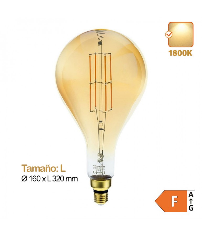 LED Vintage Filamento 8W E27 CRISTAL AMBAR - 1