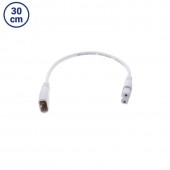 Cable Conector Regleta Led T5 30-50-100cm Blanco cable 2 Pines - 5