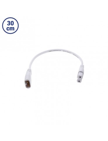 Cable Conector Regleta Led T5 30-50-100cm Blanco cable 2 Pines - 5