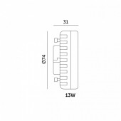 Bombilla LED GX53 13W 4000K 230v Insert - 4