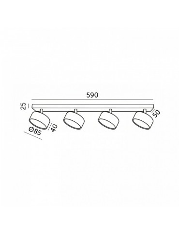 Aplique de techo SPOT LUNVIGO 4 Slim - 3