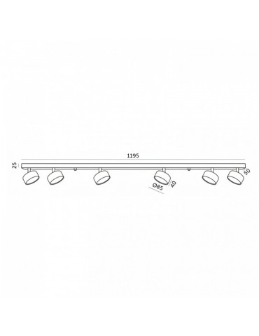 Aplique de techo 6 SPOT Orientables LUNVIGO - 3