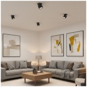 Aplique de techo SPOT Orientable negro - 2
