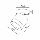 Aplique de techo SPOT Orientable negro - 3