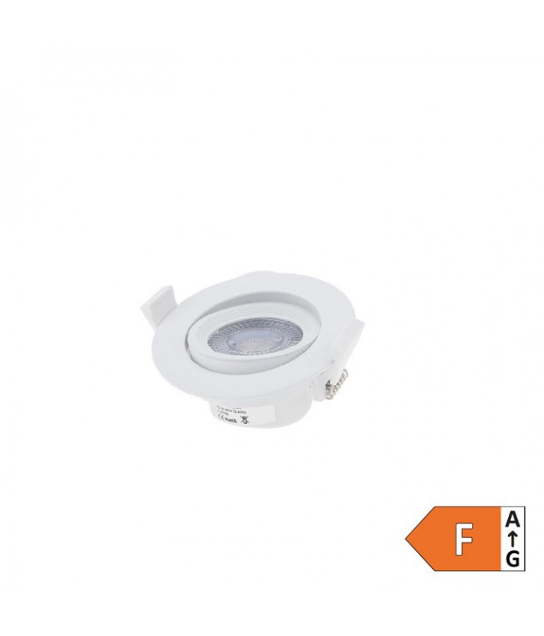 Foco Led empotrable Downlight orientable 7W Blanco - 6