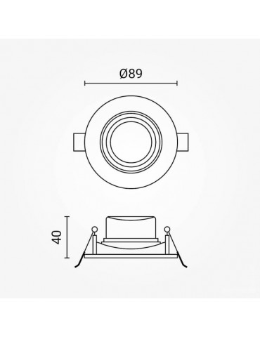 Foco Led empotrable Downlight orientable 7W Blanco - 9