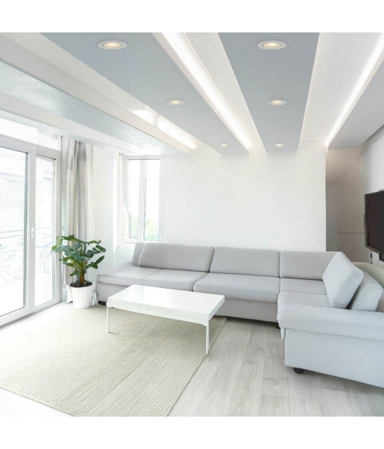 Foco Led empotrable Downlight orientable 7W Blanco - 11