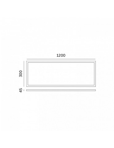 KIT DE MONTAJE EN SUPERFICIE PANEL LED 120x30cm - 4
