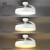 Ventilador Rectráctil OPTO 36W CCT Blanco Mando RC - 2