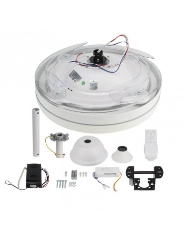 Ventilador Rectráctil OPTO 36W CCT Blanco Mando RC - 3