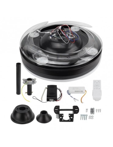 Ventilador RETRACTIL OPTO 36W CCT Blanco Negro RC - 4