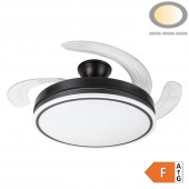 Ventilador RETRACTIL Negro OPTO 36W CCT Mando - 6