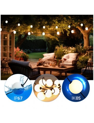 Guirnalda 10 Esferas LED exterior Flotante - 2