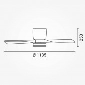 Ventilador LED Palas madera Blanco 18W Mando RC - 6
