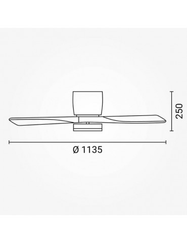 Ventilador LED Palas madera Blanco 18W Mando RC - 6