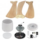 Ventilador LED Palas madera Blanco 18W Mando RC - 4