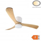 Ventilador LED Madera Blanco 18W Mando RC - 7