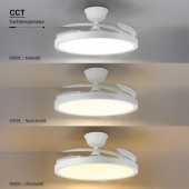 Ventilador Techo RETRACTIL SLIM 36W CCT Blanco Mando RC - 2