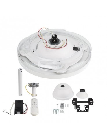 Ventilador Techo RETRACTIL SLIM 36W CCT Blanco Mando RC - 3