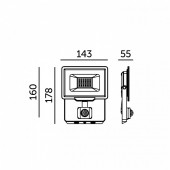 Foco Proyector LED 30W  sensor de movimiento IP65 - 5