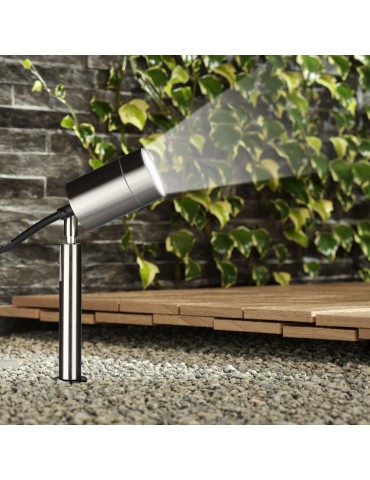 Foco pincho Jardín inoxidable GU10 SILVER - 7