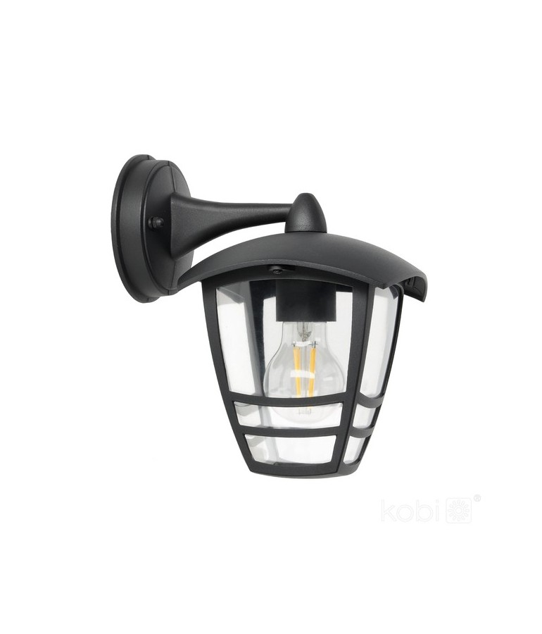 Farol pared TEVIO KD E27 Aluminio Negro - 1