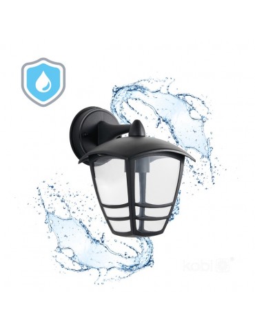 Farol pared TEVIO KD E27 Aluminio Negro - 3