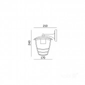 Farol pared TEVIO KD E27 Aluminio Negro - 7