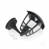 Farol pared TEVIO KG E27 Aluminio Negro - 5