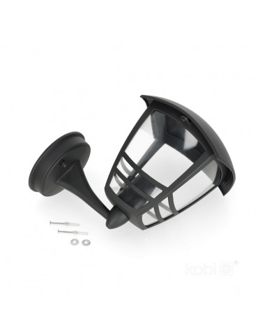 Farol pared TEVIO KG E27 Aluminio Negro - 5