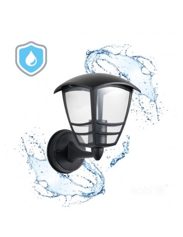 Farol pared TEVIO KG E27 Aluminio Negro - 3