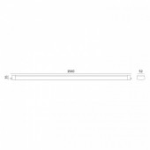 LED Lineal integrado 48W 120cm IP65 CORTEZ FC - 2