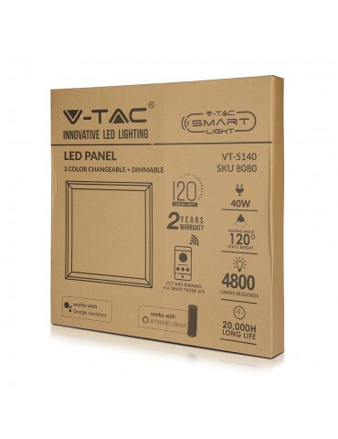 PANEL LED SMART 40W 60x60 CCT APP Smartphone - 7