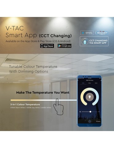 PANEL LED SMART 40W 60x60 CCT APP Smartphone - 3