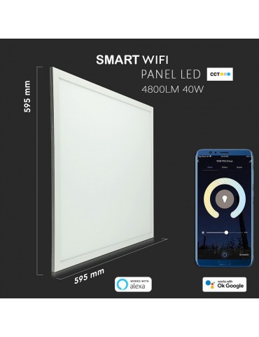 PANEL LED SMART 40W 60x60 CCT APP Smartphone - 1