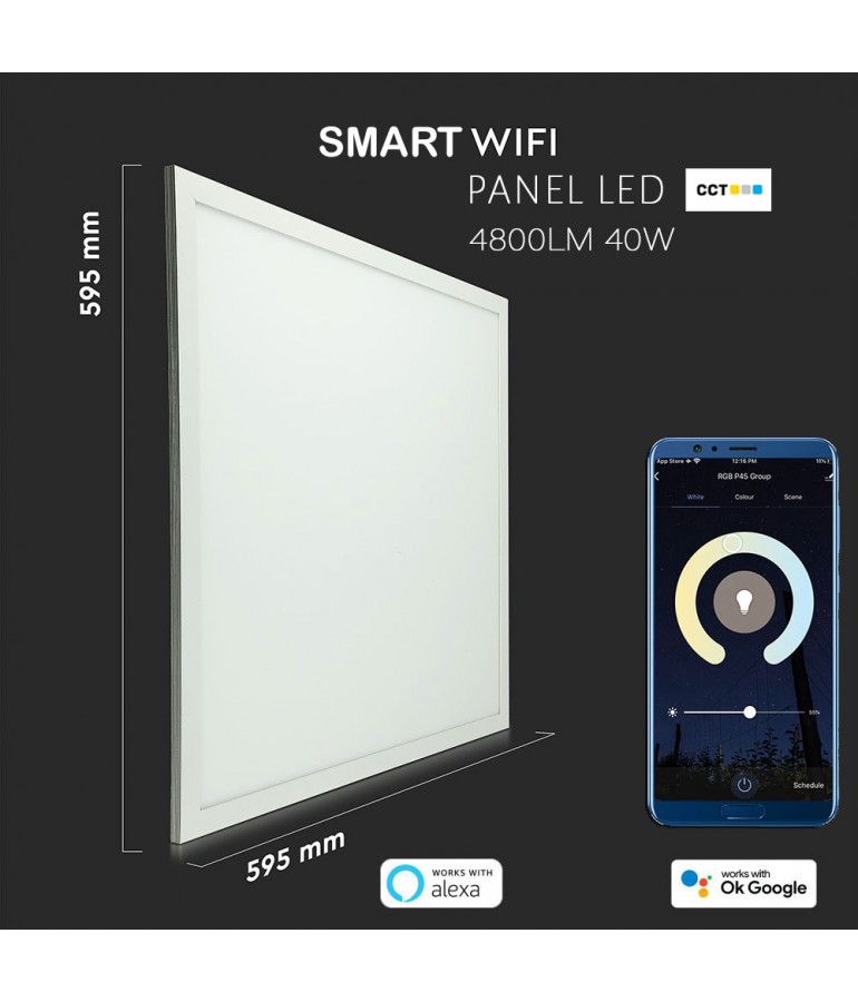 PANEL LED SMART 40W 60x60 CCT APP Smartphone - 1